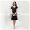 Bamboo Fiber Ladies knee above Summer Spring pleated Dress
