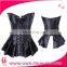 Top Quality Clothing Sheer Body of Strapless Satin Lace Dress Custom Leather Corset on Sale