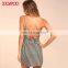 latest designs black and white plaid dress summer casual strap mini lady dress
