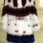 Factory price real fox fur knitting high quality colorful winter long coat for women