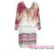 Wholesale Fashion Serpentine Print Hi-lo Hem Cover-up Beach Dress