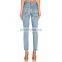 Latest Design Butt Slit Ripped Stretch Ladies Women Skinny Jeans