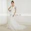 EB2905 Dropped Scoop cap sleeve v-neck diagonal pleat Criss-cross Sheath mermaid wedding dress