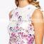 latest custom digital print middle aged women lady fashion dress 2015