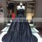 1A137 Glamourpuss Temptation Of Black Night Puffy Gown Bare Back Flower Corset Evening Dresss 2016