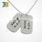high quality metal alloy custom dog tag necklace
