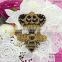 Metallic Embroidery Bee and Crown badges for garment