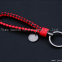 Fashion Color Woven Rope Key Chain Steel Ring Pendant Bag