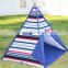 Large Canvas Kids Play Tent Boys Girls Pentagon Teepee Outdoor Tents