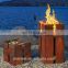 Simple Operation Rusty Outdoor BBQ Firepit With Barbecue