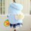 Pet dog cat Autumn and winter design warm check skirt blue noblewoman outfit fur clothing