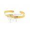 Cheap popular high quality 18k Glod Plated Bangle with natural stone EX03-0027