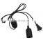 1.2m Length European standard plug in dimmer e27 switch  plug wire set power cord