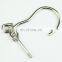 Nickle metal shower curtain hooks with metal clips