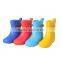 Colorful girls PVC ankle rain boots with side buckle
