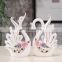 Wholesale simple ceramic swan ornaments European and American style home interior cabinet decorations