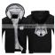 Men's winter cashmere thick hoodie men's large Cardigan jacket with Hoodie Europe and the United States