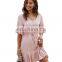 Wholesale Custom-made Women's Clothing Western-style Summer Solid Color Temperament to Work Leisure Pure Color Breathable Dress