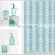 Shower curtain set for bathroom with bathroom  accessories fittings