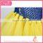 Softtextile yarn bright yellow bowknot tutu fluffy voile girl's dress children frocks designs