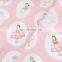 Pink cartoon little princess little Fairy Printed fabric kindergarten girl baby pure cotton children pajamas fabric