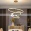 Luxury Gold Pendant Light Stainless Steel Chandelier For Hotel Villa