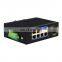 Industrial 1SFP port 8 gigabit  POE switch optic fiber media converter transceiver