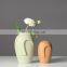 Factory Direct New Style Modern Human Face Shape Ceramic Flower Vases for Home Decor Decorative Flowers