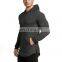 Custom wholesale crew neck cotton Fleece plain round bottom side zipper Muscle fitness gym pullover hoodie for man