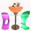 Party Wireless Illuminated Led Light Bar Cocktail Tables and Chairs Led Garden Furniture Sets Outdoor Led Chairs Bar Table Night
