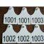 2023 Certified Plastic 134.2KHz TK4100 EM4200 RFID Animal Ear Tag