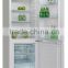2 door apartment size combi refrigerator in stainless steel color