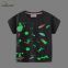 New design wholesale promotional children kids apparel fashion tops dinosaur luminous printing cotton boys t-shirts