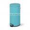 Round Metal Small Trash Can Garbage Container Bin for Bathrooms Kitchens, Home Offices