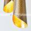 Zhongshan gold led pendant lamp cluster chandelier tube restaurant clothing store decorative hanging light