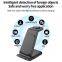 3 in 1 Wireless Charger Desktop Phone Magnetic Holder Black Cell Phone Wireless Charging Station for iPhone 12-15 Pro Max