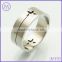 Fashion Jewelry Gold plated stainless steel stripe ring band for men