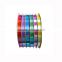 5mm*4m*6 Rolls Metallic Ribbon on white Plastic Stoll for Christmas Decorative Gift Wrapping