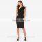 D255 women high quality black dress one shoulder ladies sexy dress design