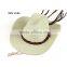 Folding wide brim lady straw summer hats floppy male parent-child wholesale Mecican straw cowboy hat