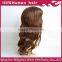 Hot sale Indian human hair Loose Curl raw malaysian virgin hair front lace wig wholeslae