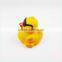 Flashing Led Toys Plastic Yellow Cool Duck with Glass Magic Lighting Small Toy Duck