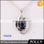 Custom fancy pure silver chain pendant necklace deisign