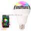 Android Iphone Compatible Smart Bulb Bluetooth Audio Speakers 3W E27 LED RGB Music Bulb colorful bluetooth smart led light bulb                        
                                                Quality Choice