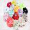 colorful pearl shabby chiffon flowers wholesale-pearl rhinestone center shabby chiffon flowers