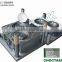 3 cavities container moulds for 80T aluminium foil container making machine