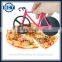 Bike Bicycle Pizza Cutter Slicer Stainless Steel Blade Non Stick Wheels