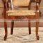 Classical brown vintage furniture easy dining chair in fabric