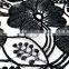 Big flower cotton embroidery on organza fabric