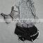 ladies cheap polyester hot sale yoga wear with subliamtion sleeve